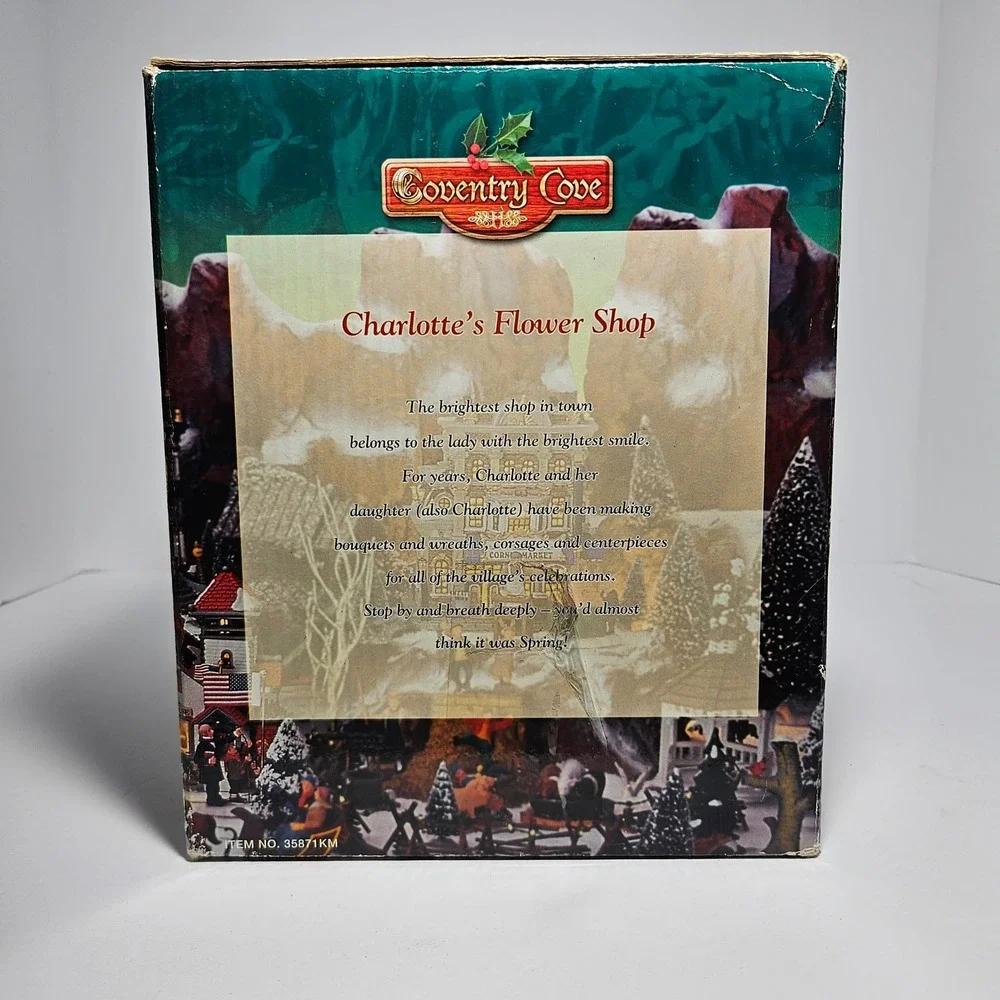 Lemax Coventry Cove 2003 Charlotte's Flower Shop Porcelain Lighted House Village